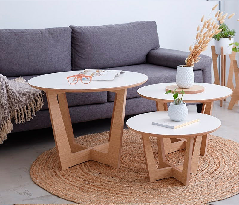 Combo Mesas Roma blanco - Manifesto Design Store